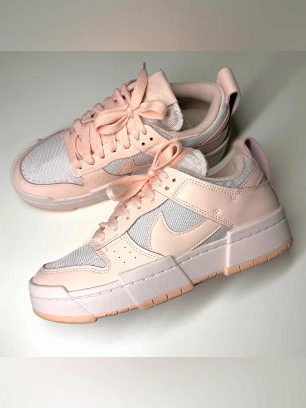 Nike Women’s Dunk Disrupt Low Light Soft Pink Casual Sneakers Size- 8